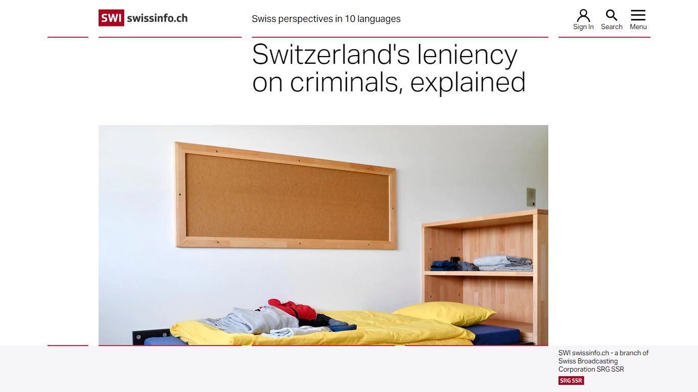 Switzerland's leniency on criminals, explained - SWI swissinfo.ch